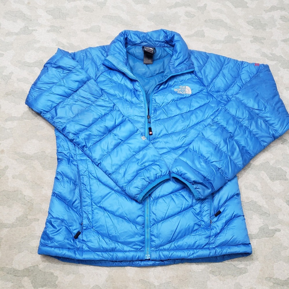 The North Face Summit Series Puffer Jacket Womens Large Blue 800 Full Zip